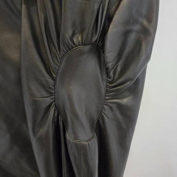 Sachin & Babi Holiday Party Diana Black Faux Leather Sleeveless Dress Size 14 - Picture 12 of 16